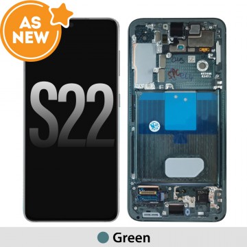 AS NEW-Samsung Galaxy S22 5G G901B OLED Screen Replacement-Green (SERVICE PACK SCREEN AND SERVICE PACK FRAME ASSEMBLED)