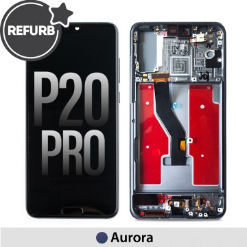 REFURB LCD Screen Digitizer Replacement with Frame for Huawei P20 Pro-Aurora