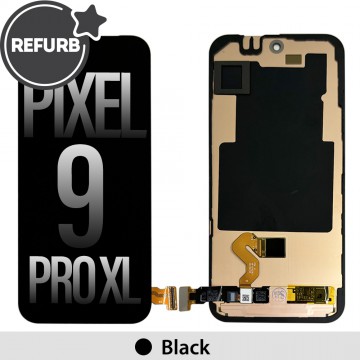 REFURB OLED Screen Digitizer with Frame and Fingerprint for Google Pixel 9 Pro XL-Black