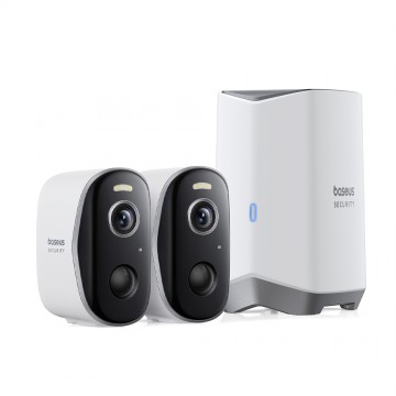 Baseus Security N1 Plus Series Outdoor Camera 2K 2Cam Kit-White